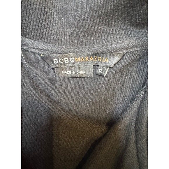 BCBGMAXAZRIA Black Rhinestone Tracksuit Set Jacket Pants Women's XL - Picture 8 of 14